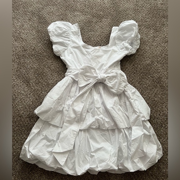 OLIVACEOUS WHITE BOW DRESS - Picture 3 of 4